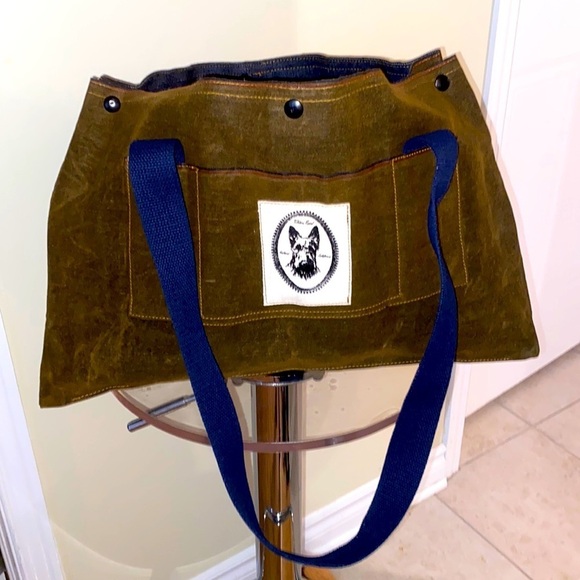 Tilden Reed one of a kind handmade men’s solid denim bag w/straps. NWOT 👖👜 - Picture 2 of 12